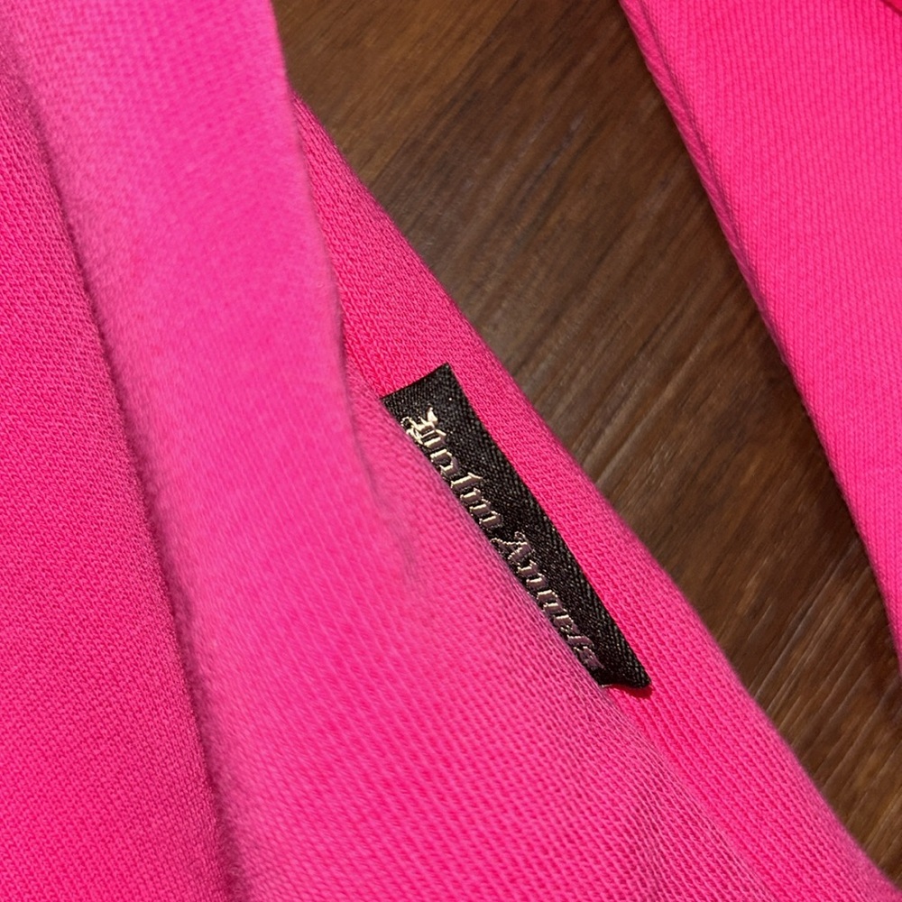 Palm Angels Heavyweight Unisex Neck Logo Kangaroo Pocket Hoodie NWT - Picture 5 of 9